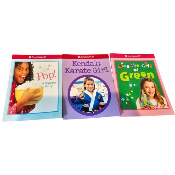 American Girl Childrens Books Set Of 3 Paperbacks 6" Popcorn Kendal Karate Green - Picture 1 of 12